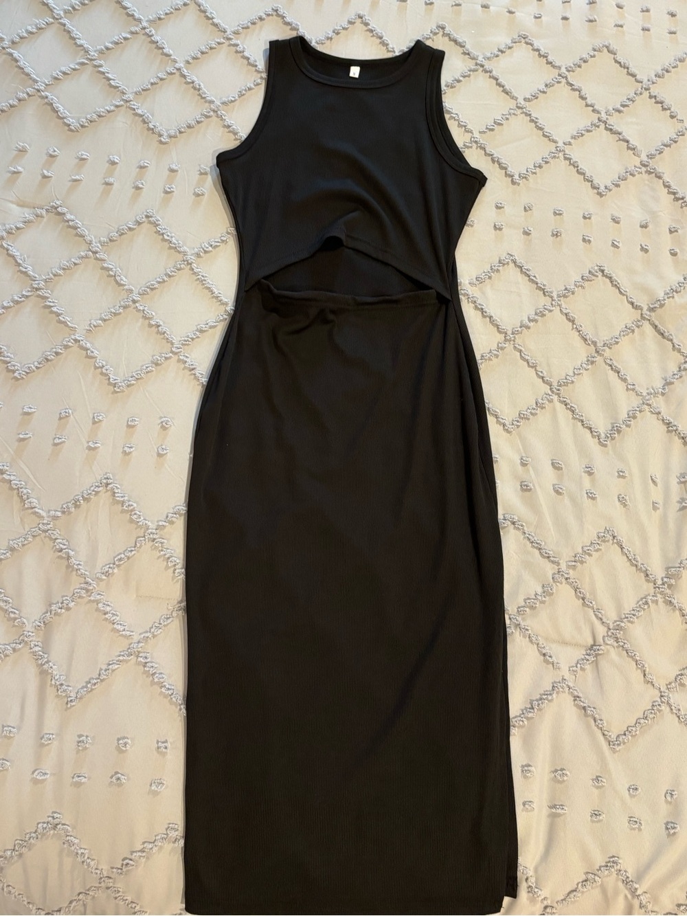 Amazon Black Cutout Sleeveless Midi Dress